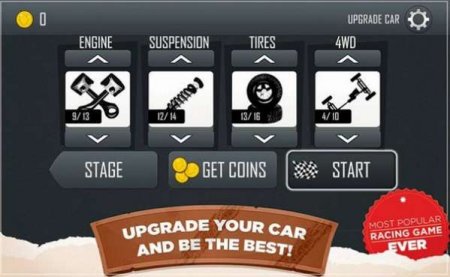 Обзор игры Hill Climb Racing на андроид v.1.35.3