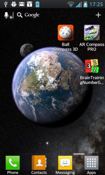 Earth and Moon in HD Gyro 3D