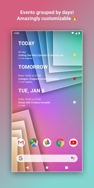 Home Agenda - Calendar Widget
