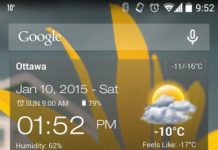 Виджет Погода и Часы