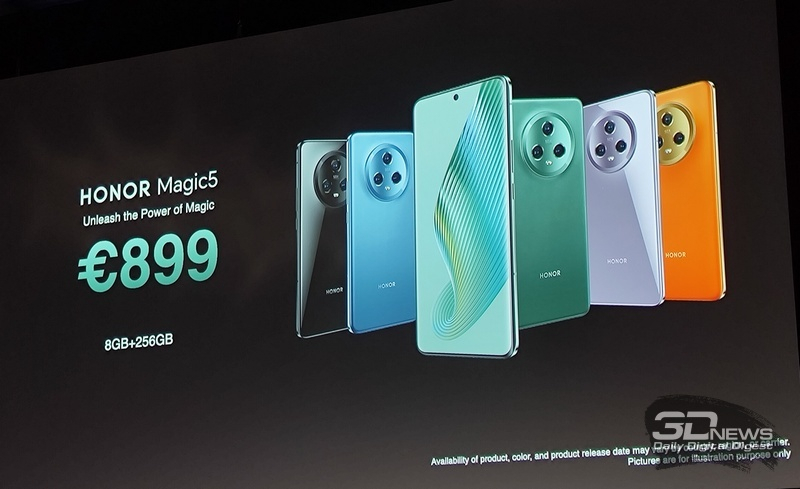 Представлен Honor Magic5 — удешевлённый флагман за €899