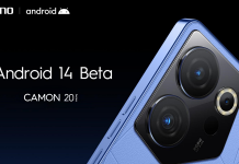 Серия смартфонов TECNO CAMON 20 осенью получит бета-версию Android 14