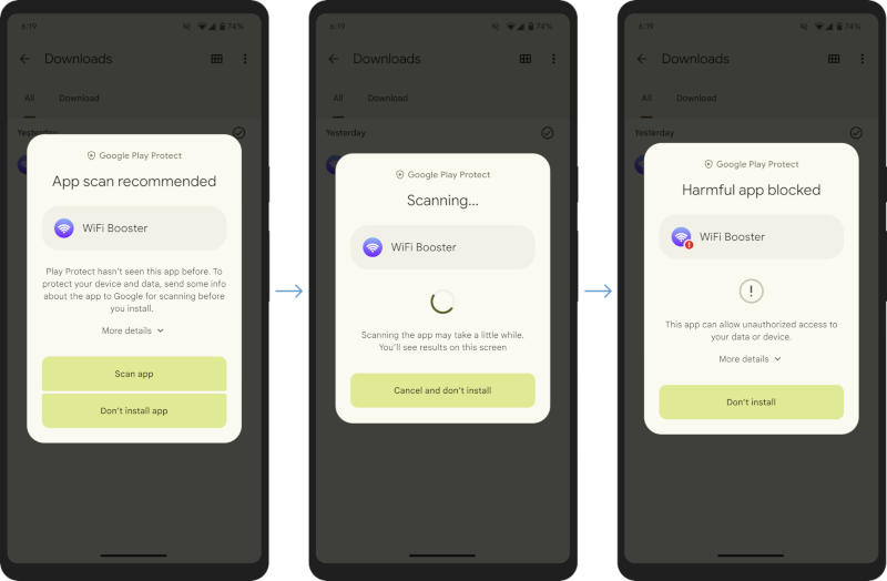 Android будет предварительно проверять все устанавливаемые приложения на наличие угроз