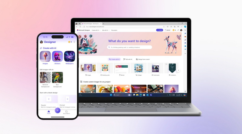 Microsoft выпустила приложение Designer для создания изображений с помощью ИИ на iOS и Android