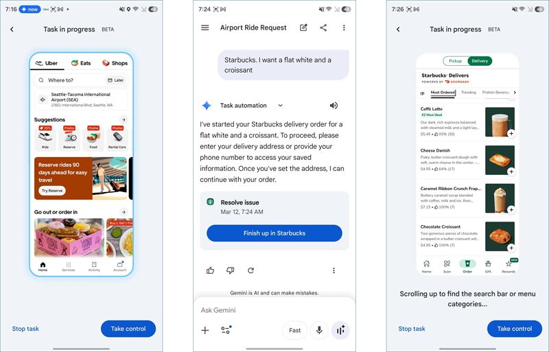 Gemini сможет заказывать такси и еду: Google запустила ИИ-агента на Samsung Galaxy S26